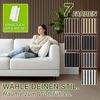 TRESKO® 2 Stück Akustikpaneele Holz 120×60 cm inkl. 4x Kleiderhaken | Wandverkleidung Eiche Natur als 3D Lamellenwand | Holzpaneele Paneele für Schallschutz | Akustik Wandpaneele mit Montageset Bild 4