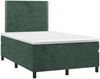 vidaXL Boxspringbett mit Matratze Dunkelgrün 120x190 cm Samt 3269992 Bild 2