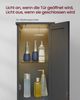 VASAGLE Badezimmerschrank mit verstellbaren Regalen, Hochregal für kleine Räume, modernes Möbel, Beleuchtung, schwarz Bild 3