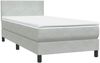 vidaXL Boxspringbett mit Matratze Hellgrau 80x220 cm Samt 3316041 Bild 4