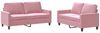 vidaXL 2-tlg. Sofagarnitur mit Kissen Rosa Samt 3201499 Bild 2