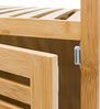 Relaxdays Badregal mit Tür, Bambus natur, 110 x 33 x 36,5 cm Bild 5