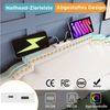 Celya Polsterbett Doppelbett mit 4 Schubladen, LED-Beleuchtung und USB-C-Ladeanschluss (Samt, ohne Matratze), 160×200cm, Stauraumbett und Jugendbett mit Lattenrost Bild 3