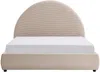 Vente-unique - LIRIMO Bett SamtStoff Beige - B 214 cm x H 111 cm x L 175 cm Bild 4
