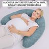 Amilian Stillkissen XXL 170 cm - Schwangerschaftskissen, Seitenschläferkissen, Pregnancy Pillow mit abnehmbarem Bezug, Schlafkissen für Seitenlage, Lagerungskissen für Schwangere & Stillzeit - Stillhilfe Bild 3