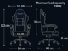 Delman Bürostuhl Gaming Stuhl Gaming Sessel Ergonomischer Gamer Stuhl mit Fußstütze Kopfstütze Gaming Chair 0060 Grau Bild 3