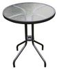 Bistrotisch Balkontisch Gartentisch Anthrazit Glas/Metall Ø60 H70cm Bild 4