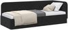 vidaXL Eckbettgestell Schwarz 80 x 200 cm Samt 42016518 Bild 3