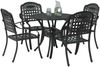 vidaXL Garten Essgruppe 5 pcs Schwarz Aluminium 3334685 Bild 3