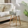 IBUYKE Nachttisch Skandinavisches Design Holz Beistelltisch Weiß 38.5x29x59.5cm Bild 2