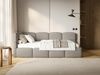 Selsey 'Cloudy' Jugendbett 120x200, Kopfteil links, Matratze & Bettkasten, Chenille Hellbraun Bild 2