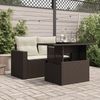 vidaXL Gartentisch mit Glasplatte Braun 100x55x73 cm Poly Rattan 366208 Bild 3