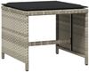 vidaXL Gartenhocker mit Kissen 4 Stk. Hellgrau 40x40x35 cm Poly Rattan 4007488 Bild 3