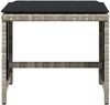 vidaXL Gartenhocker mit Kissen 4 Stk. Hellgrau 40x40x35 cm Poly Rattan 4007488 Bild 5