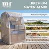 MR. DEKO Strandkorb-Schutzhülle PVC M – Transparent, UV-stabil & wetterfest, für 2-Sitzer (Passend für alle 2-Sitzer Strandkörbe bis 120 cm Breite, 1-St), Abdeckplane PE-Gewebe mit Reißverschlüssen & Zugband Bild 4