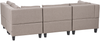 Beliani 'Unstad' Sofa, Braun, Stoff, 72 x 152 x 228 cm, ohne Ottomane, Links Bild 5