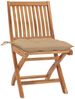 vidaXL Klappbare Gartenstühle mit Kissen 6 Stk. Massivholz Teak 3072852 Bild 3