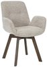 riess-ambiente Polsterstuhl BALTIC taupe/braun - Bouclé, Eiche-Massivholz, 360° drehbar, Armlehnen (Einzelartikel, 1 St), Weicher Tweed-Stuhl - ideal für Ess-, Wohn- & Schlafzimmer oder Office Bild 2