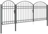 vidaXL Gartentor mit gewölbtem Oberteil Assen Grau 400 x 100 cm Stahl 42008955 Bild 4