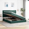 vidaXL Aufbewahrungsbett mit Matratze Dunkelgrün 180 x 200 cm Samt 3372108 Bild 4