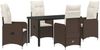 vidaXL Garten Essgruppe 5 pcs Braun Poly-Rattan 3379641 Bild 2