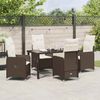 vidaXL Garten Essgruppe 5 pcs Braun Poly-Rattan 3379641 Bild 4