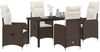 vidaXL Garten Essgruppe 5 pcs Braun Poly-Rattan 3379641 Bild 3