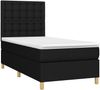 vidaXL Boxspringbett mit Matratze & LED Schwarz 100x200 cm Stoff 3135735 Bild 3