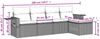vidaXL 5-tlg. Garten-Sofagarnitur mit Kissen Schwarz Poly Rattan 3252423 Bild 3