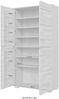 Home affaire Mehrzweckschrank VETRO Mehrzweckschrank, 7 Fächer, Griffmulden, 5variable einlegeboden Eiche B/T/H:100/40/190cm,Fronten Massivholz, Kopus Melamin,Griffmulden Bild 3