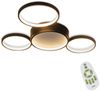 ZMH LED Deckenleuchte Wohnzimmerlampe Schwarz/Weiß dimmbar mit Fernbedienung Modern, LED fest integriert, 3000-6500k, 52W für Schlafzimmer Wohnzimmer Esszimmer Kinderzimmer Bild 2