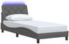 vidaXL Bettgestell mit LED ohne Matratze Dunkelgrau 90x190 cm Stoff 3310637 Bild 3