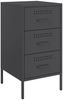 vidaXL Nachttische 2 Stk. Schwarz 36x39x68 cm Stahl 843079 Bild 5