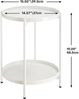 HollyHOME Runder Beistelltisch Metall 2 Ebenen Snacktisch Couchtisch Teetisch Bild 2