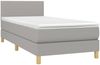 vidaXL Boxspringbett mit Matratze Hellgrau 80x200 cm Stoff 3140409 Bild 3
