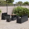 vidaXL Garten-Sofa-Set mit Kissen mit Speicher 8 pcs Schwarz 3364159 Bild 3