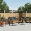 vidaXL Gartenmöbel Set mit Kissen Grau und Dunkelgrau Poly-Rattan 42025227 Bild 4