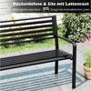 COSTWAY Gartenbank (1-St), Metallbank mit Rücken- & Armlehnen, 2-3 Sitzer Bild 3
