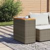 Gartentisch | Beistelltisch mit Holzplatte Grau 58x27,5x55 cm Rattan Bild 3