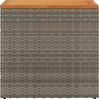 Gartentisch | Beistelltisch mit Holzplatte Grau 58x27,5x55 cm Rattan Bild 5