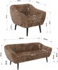 Wohnzimmerset, Möbelset PIRS 3-3-1, Armlehnen, Wellenfederung, schwarze Füße, Dreisitzer Sofas mit Sessel, Polstermöbel Set - Braun Cord Bild 5