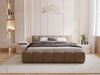 GRAINGOLD Cloud Low Bett 200x200, Polsterbett mit Bettkasten und Lattenrost, Bouclé-Stoff, Braun Bild 4