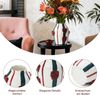 Hometopia Vase Keramik gestreift mit roten 3D-Schleifen, weiß/grün, Höhe 21 cm Bild 3