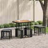 vidaXL Garten Essgruppe mit Kissen 3 pcs Schwarz und Grau 42026760 Bild 3