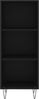 vidaXL Sideboard Schwarz 34,5x32,5x90 cm Holzwerkstoff 828725 Bild 4