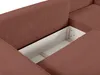 Vente-unique - AMELIA Sofa SamtStoff Puderrosa - B 167 cm x H 85 cm x L 267 cm Bild 5