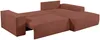 Vente-unique - AMELIA Sofa SamtStoff Puderrosa - B 167 cm x H 85 cm x L 267 cm Bild 4