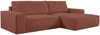 Vente-unique - AMELIA Sofa SamtStoff Puderrosa - B 167 cm x H 85 cm x L 267 cm Bild 3
