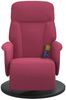 vidaXL Massagesessel mit Fußteil Weinrot Samt 356696 Bild 4