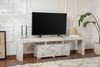 Dmora Fernsehschrank Andarna, Ständer für Wohnzimmerfernseher, Niedriges Wohnzimmer-Sideboard, TV-Ständerbasis, 180x31 h50 cm, Marmor Bild 2
